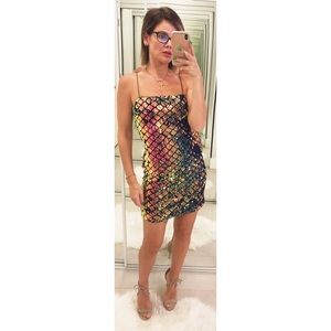topshop diamond sequin slip dress